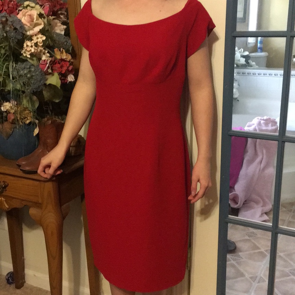 Red party dress